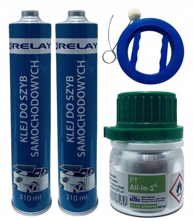 Монтажен комплект за стъкла Клей 620ml + Праймер 30ml + Апликатор + Жица на ниска цена